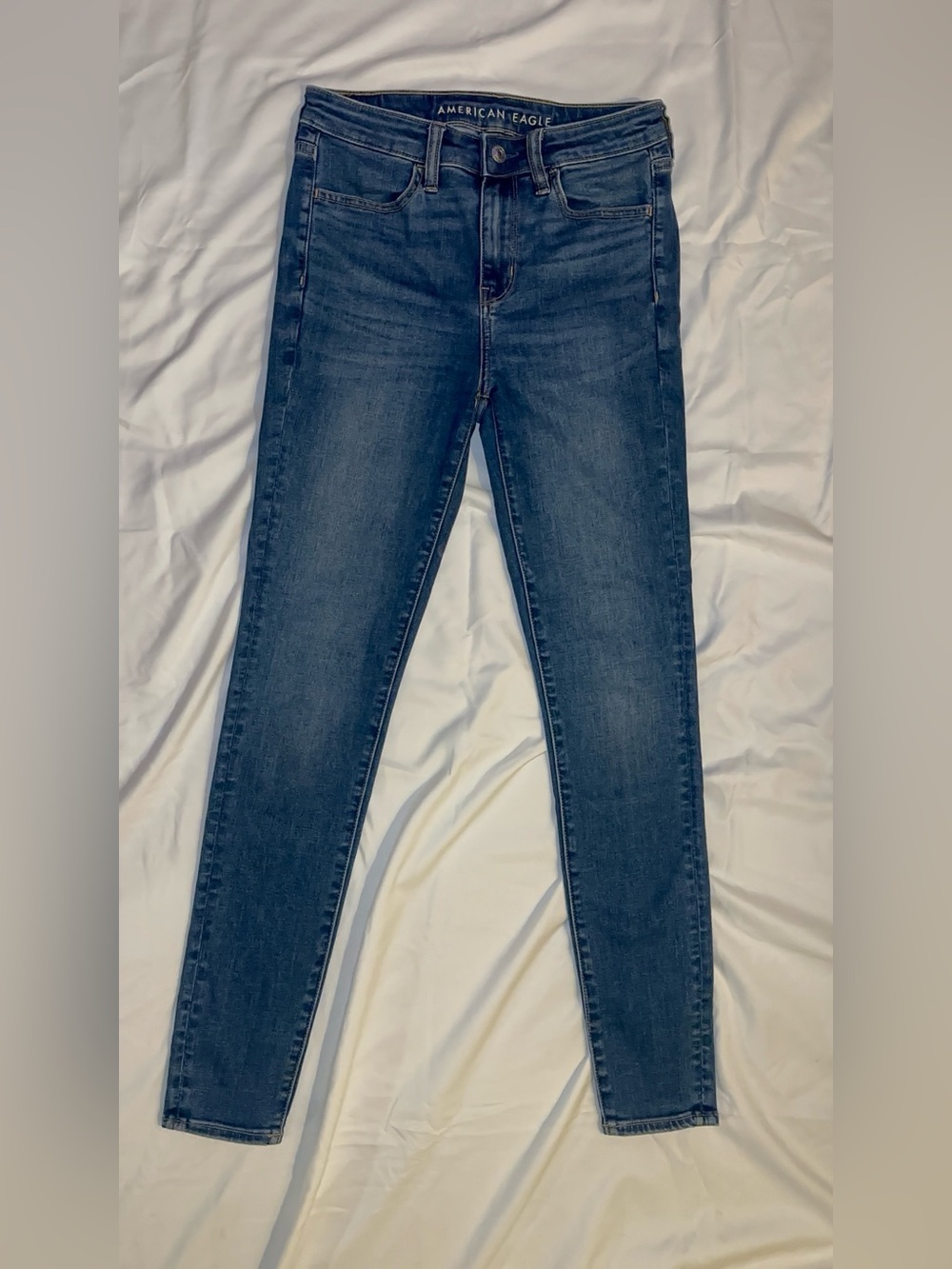 American Eagle Hi-Rise Jegging Jeans 4 Regular Next Level Stretch Medium Wash
